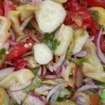 bowl of fresh vegetables with olive oil